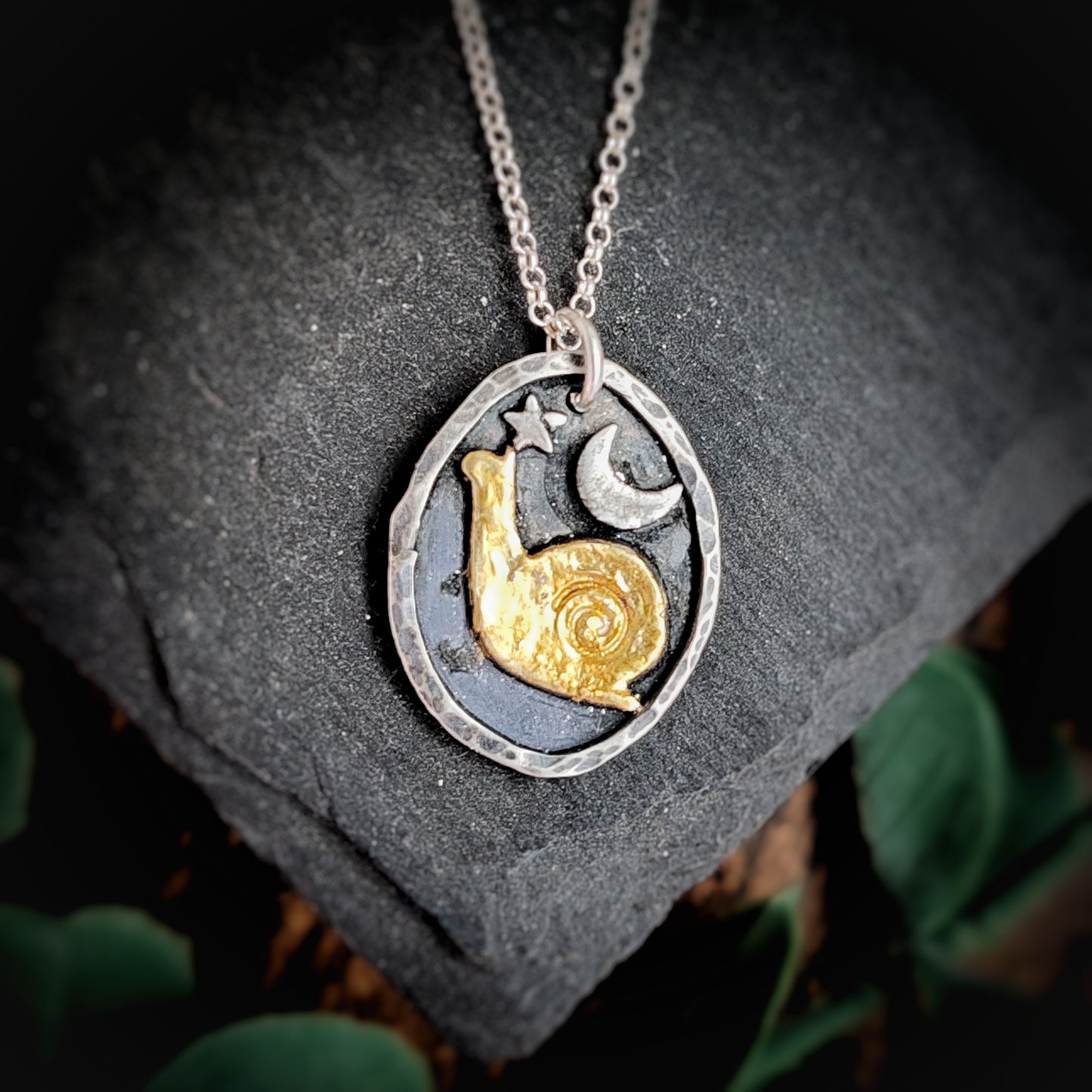 Golden Snail Necklace