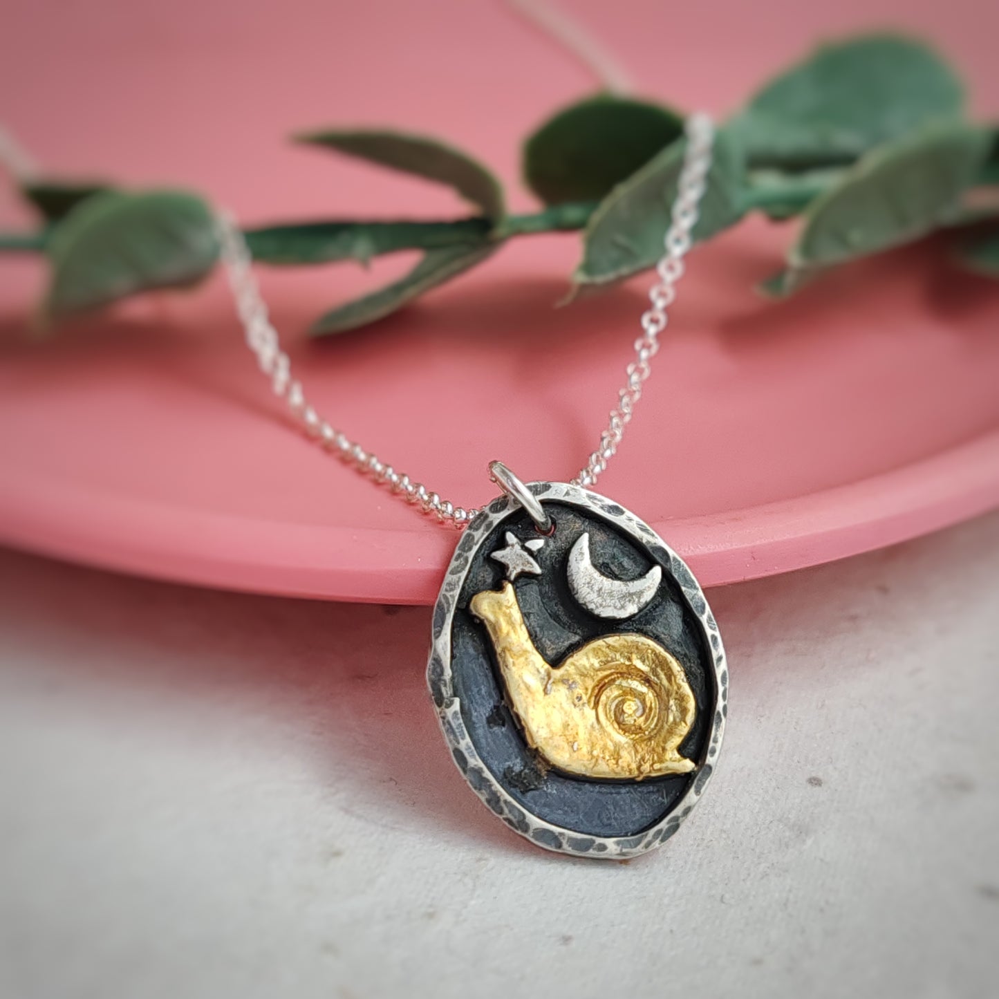 Golden Snail Necklace