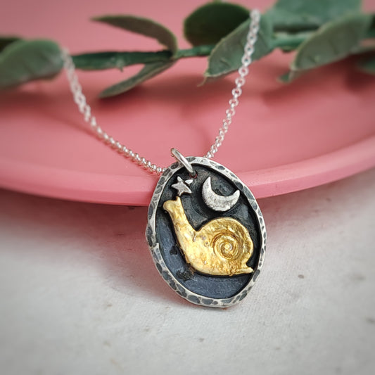 Golden Snail Necklace