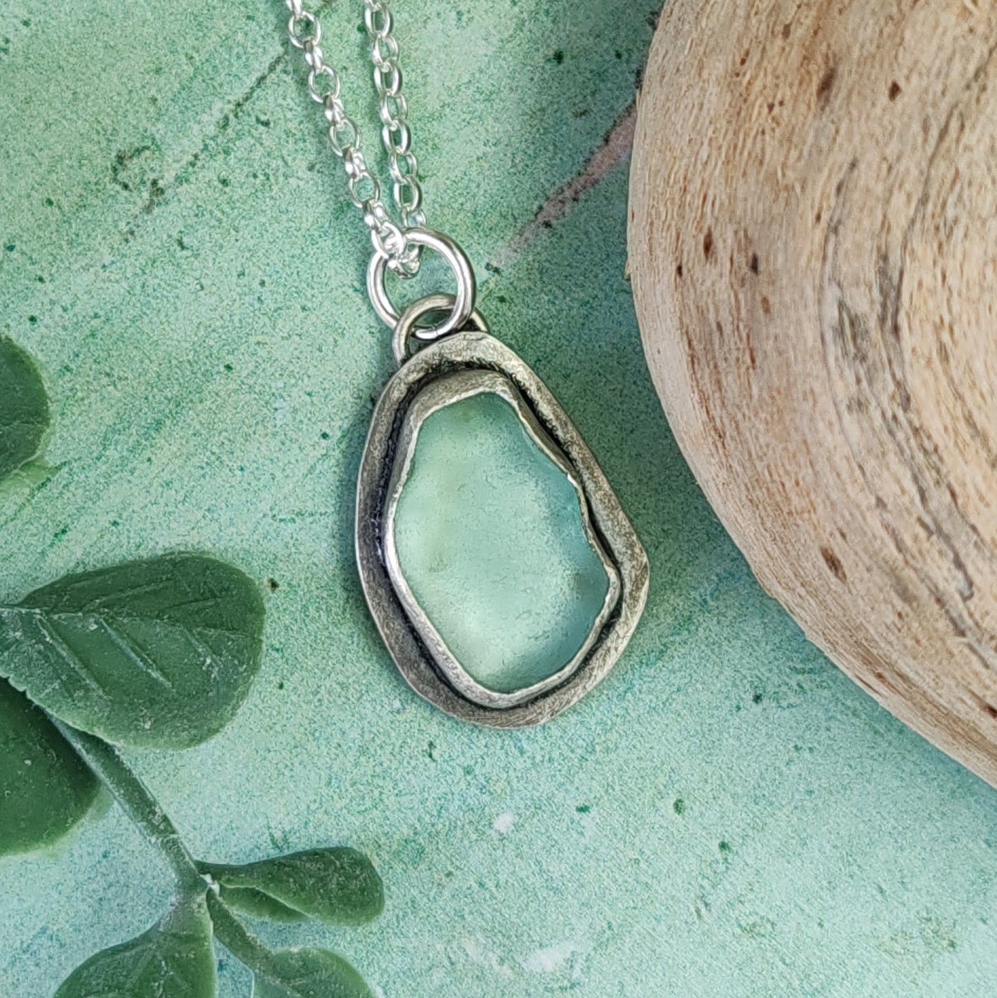Sea Foam Sea Glass Necklace