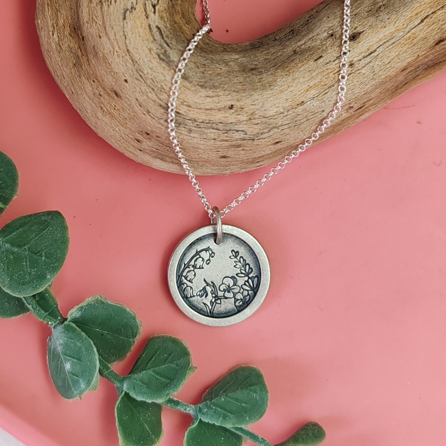 Peeking Through The Flowers Necklace 2