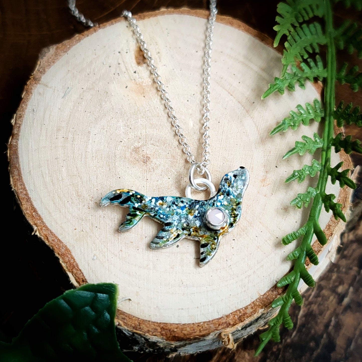Hand Painted Seal Necklace