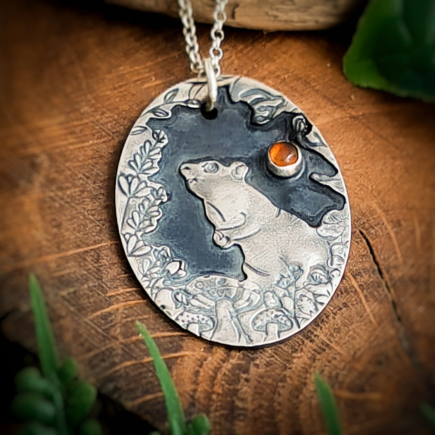 Rat and Amber Citrine Necklace