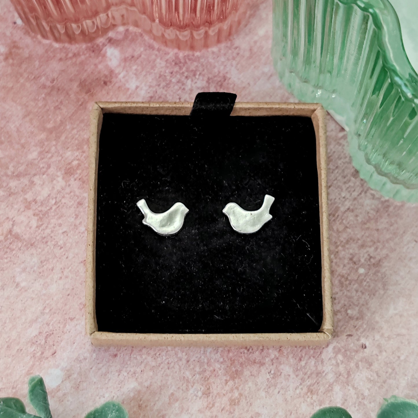 Small Bird Stud Earrings