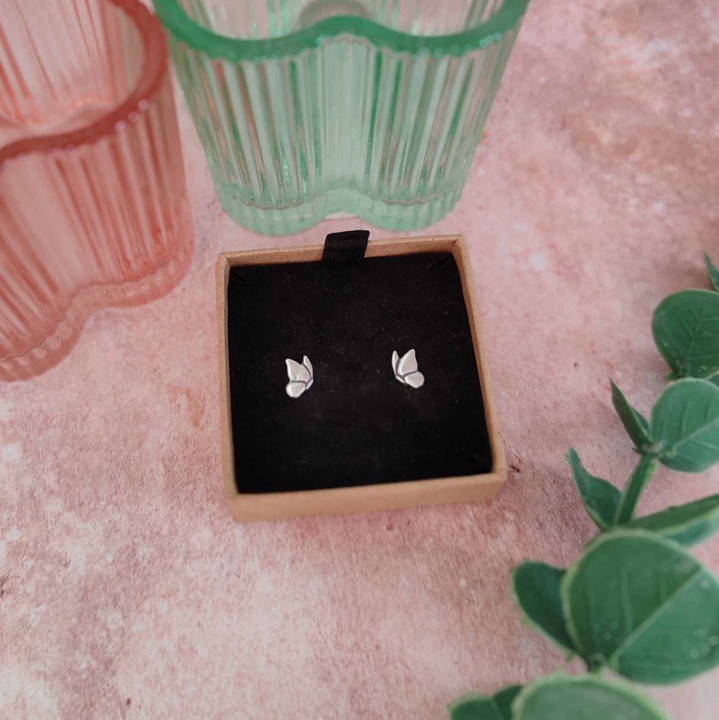 Small Flying Butterfly Stud Earrings