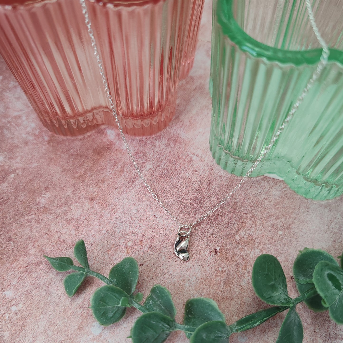 Tiny Flying Butterfly Necklace