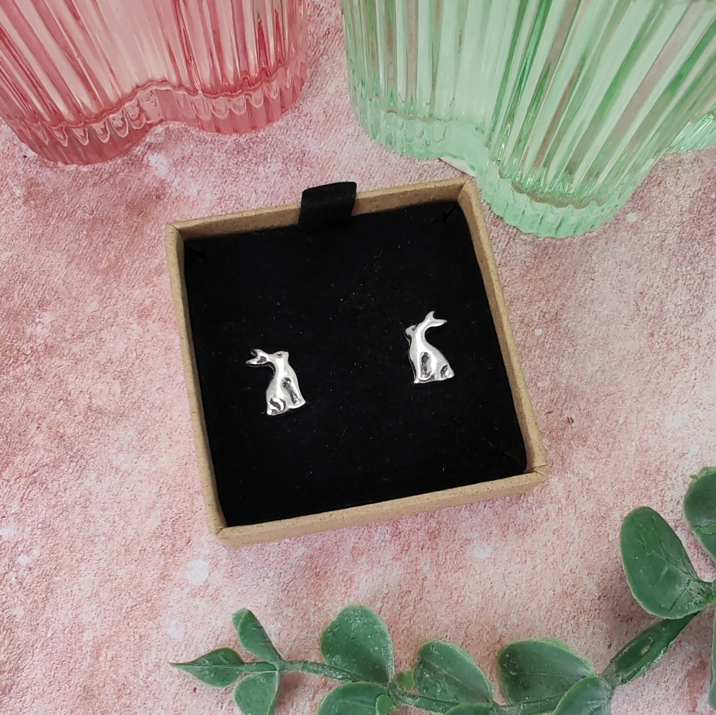 Small Hare Stud Earrings