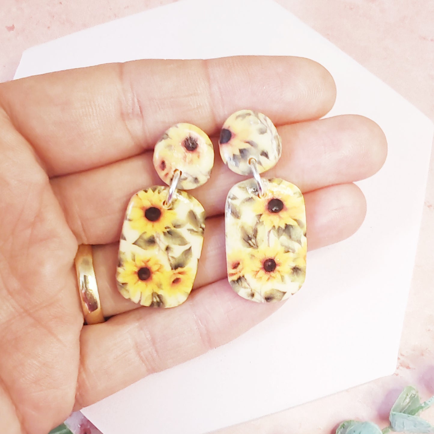 Sunflower Dangle Earrings