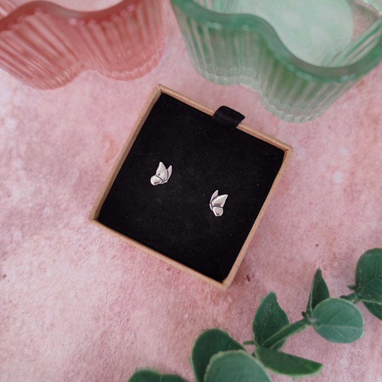 Small Flying Butterfly Stud Earrings