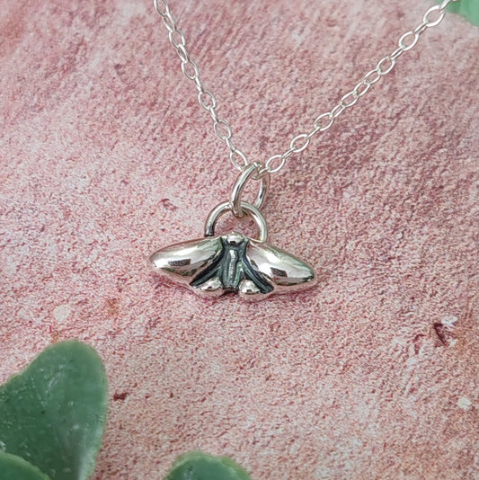 Tiny Moth Necklace