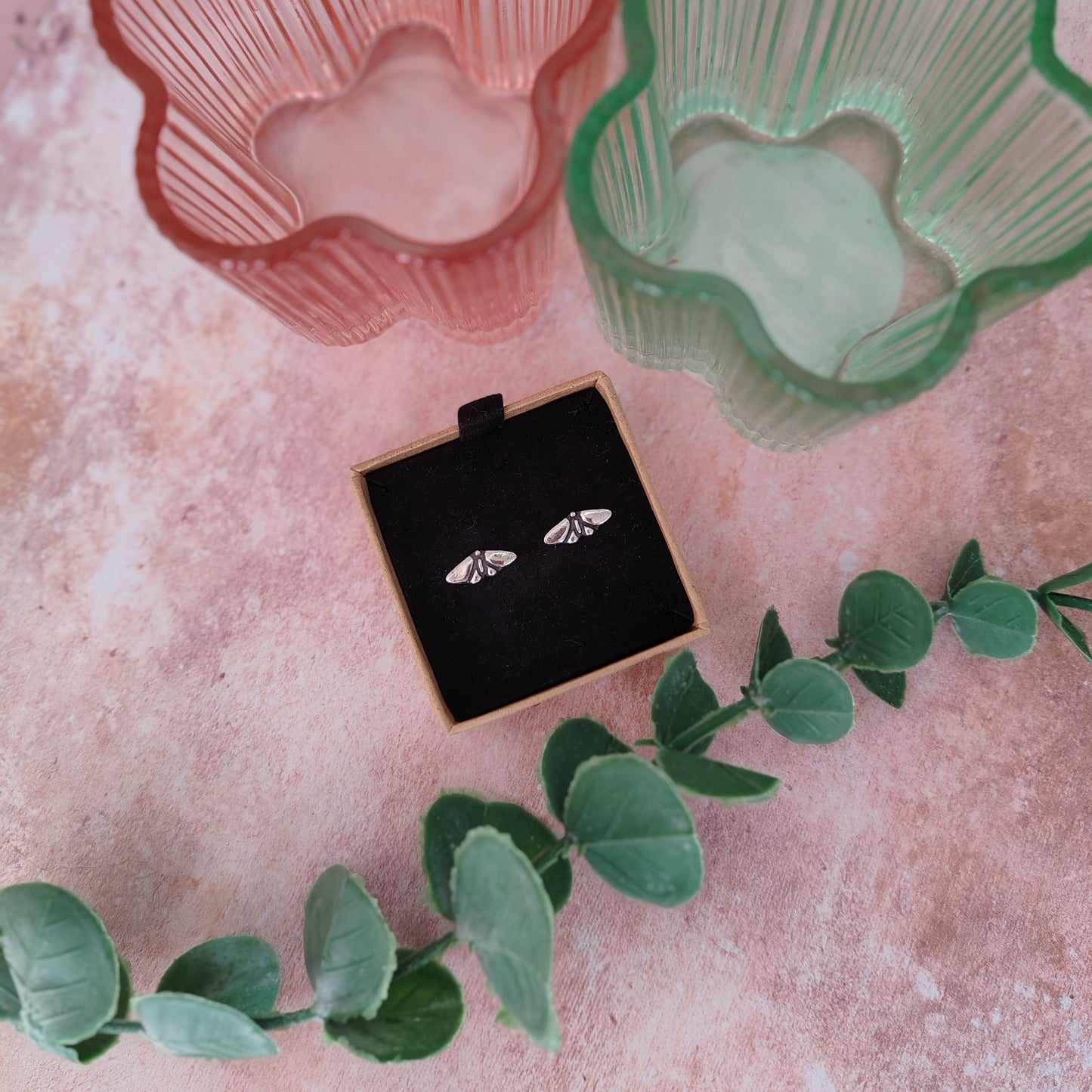 Small Moth Stud Earrings