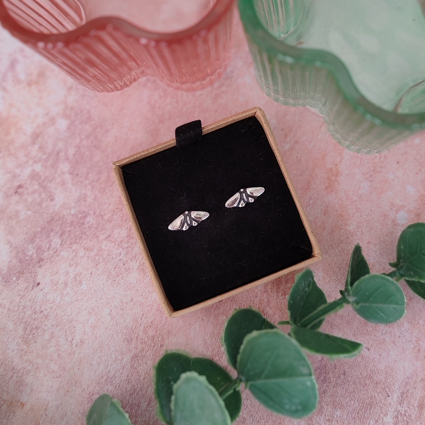 Small Moth Stud Earrings