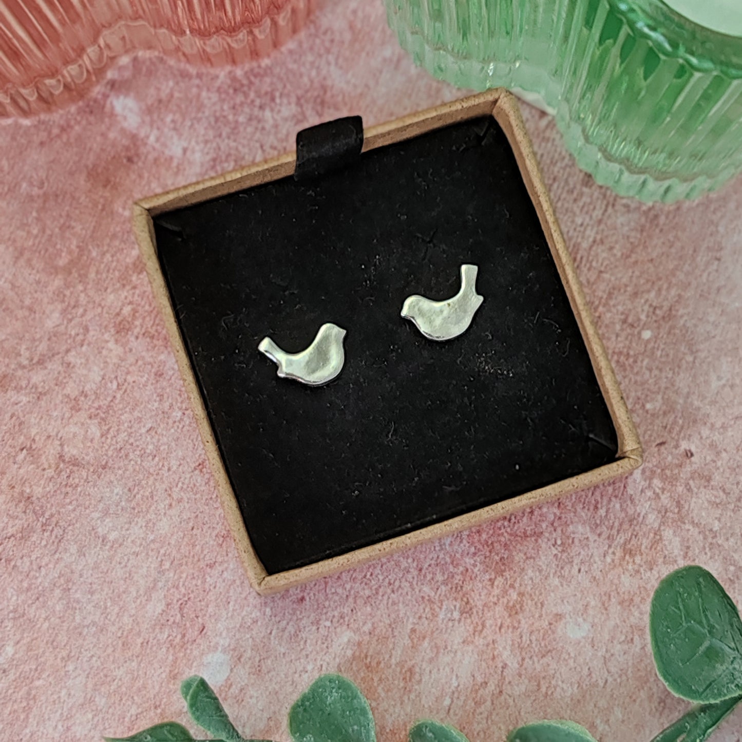 Small Bird Stud Earrings