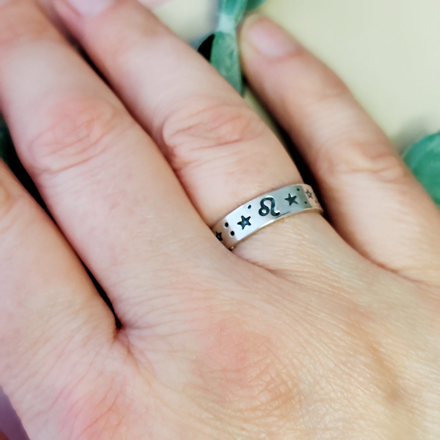 Personalised Zodiac Sterling Silver Ring