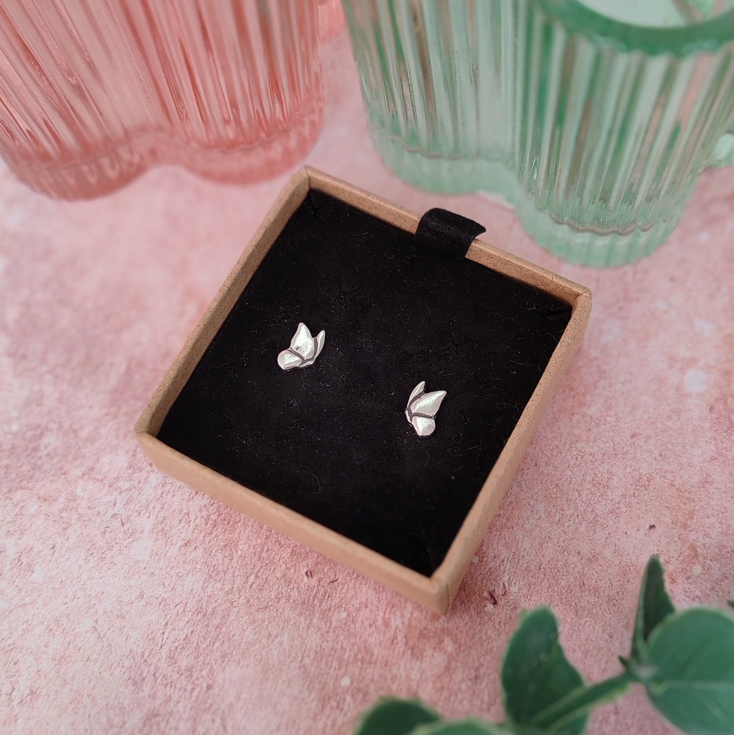Small Flying Butterfly Stud Earrings
