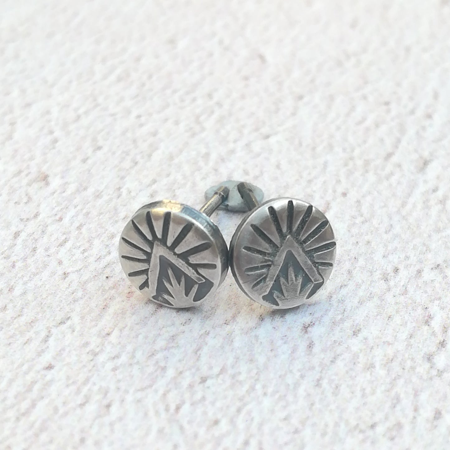 Triangle Burst Stud Earrings