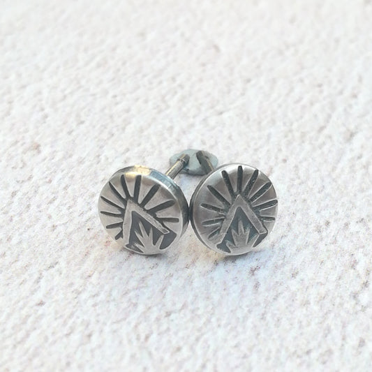 Triangle Burst Stud Earrings