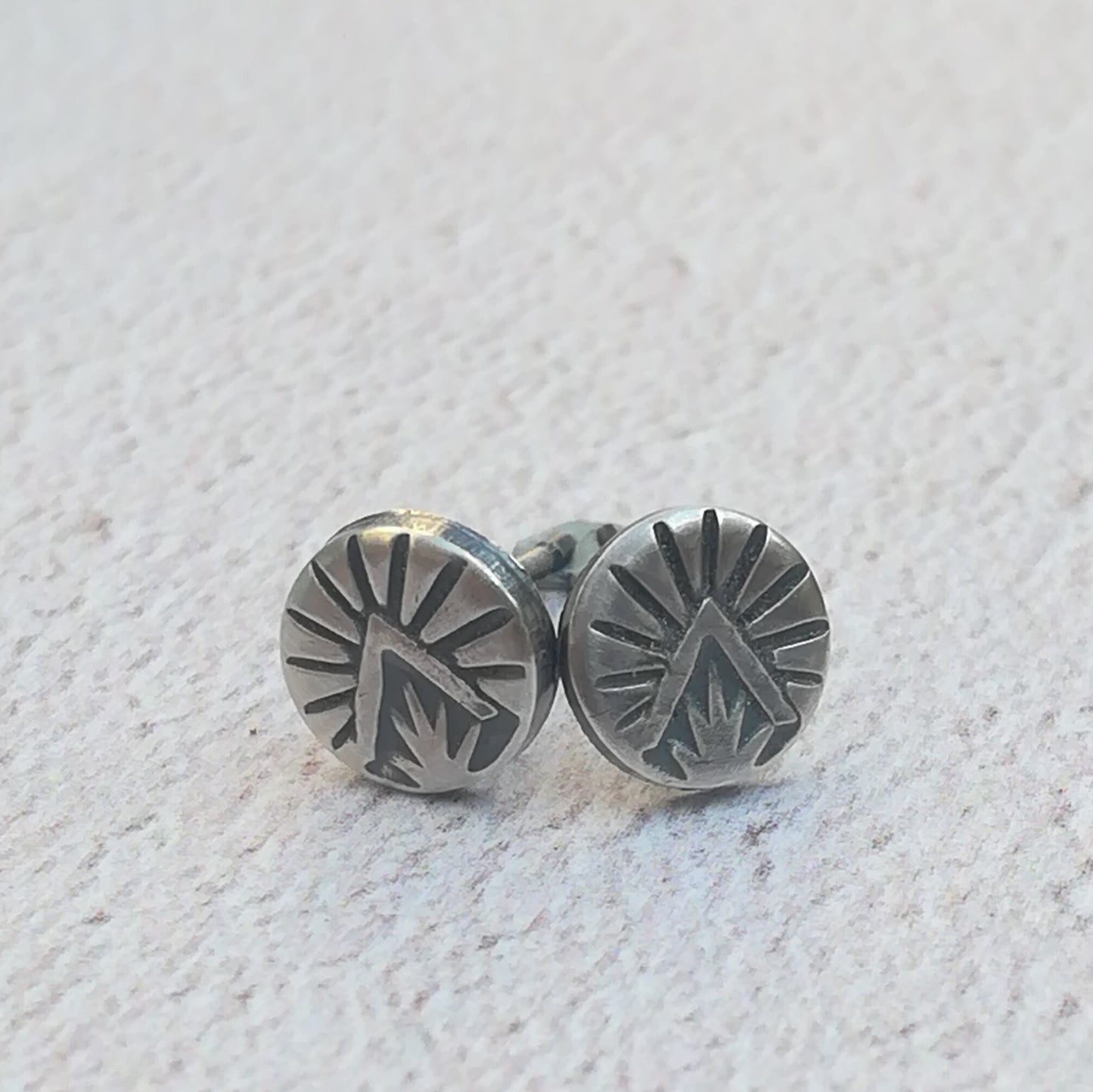 Triangle Burst Stud Earrings