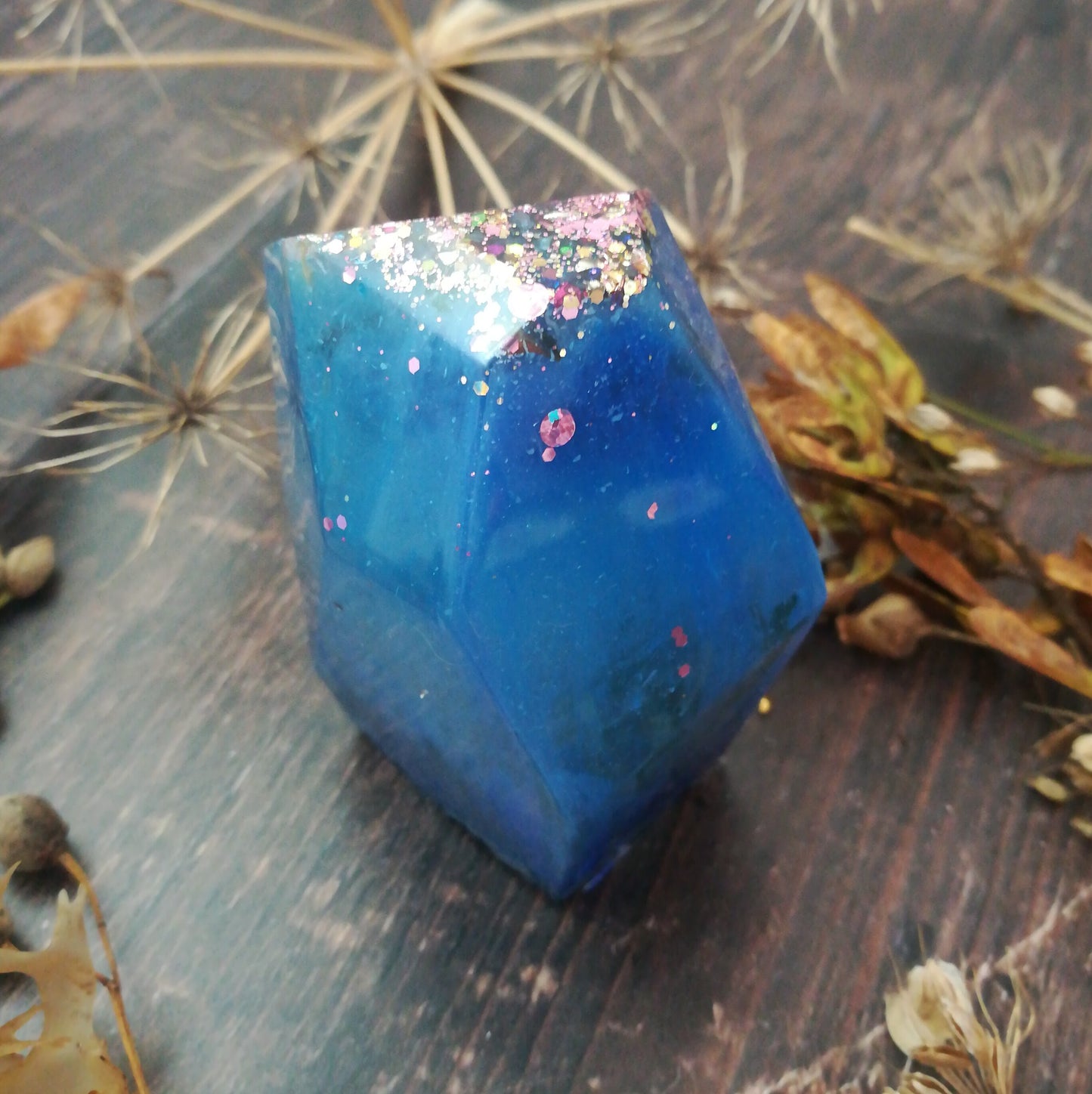 Blue Faux Crystal Ornament