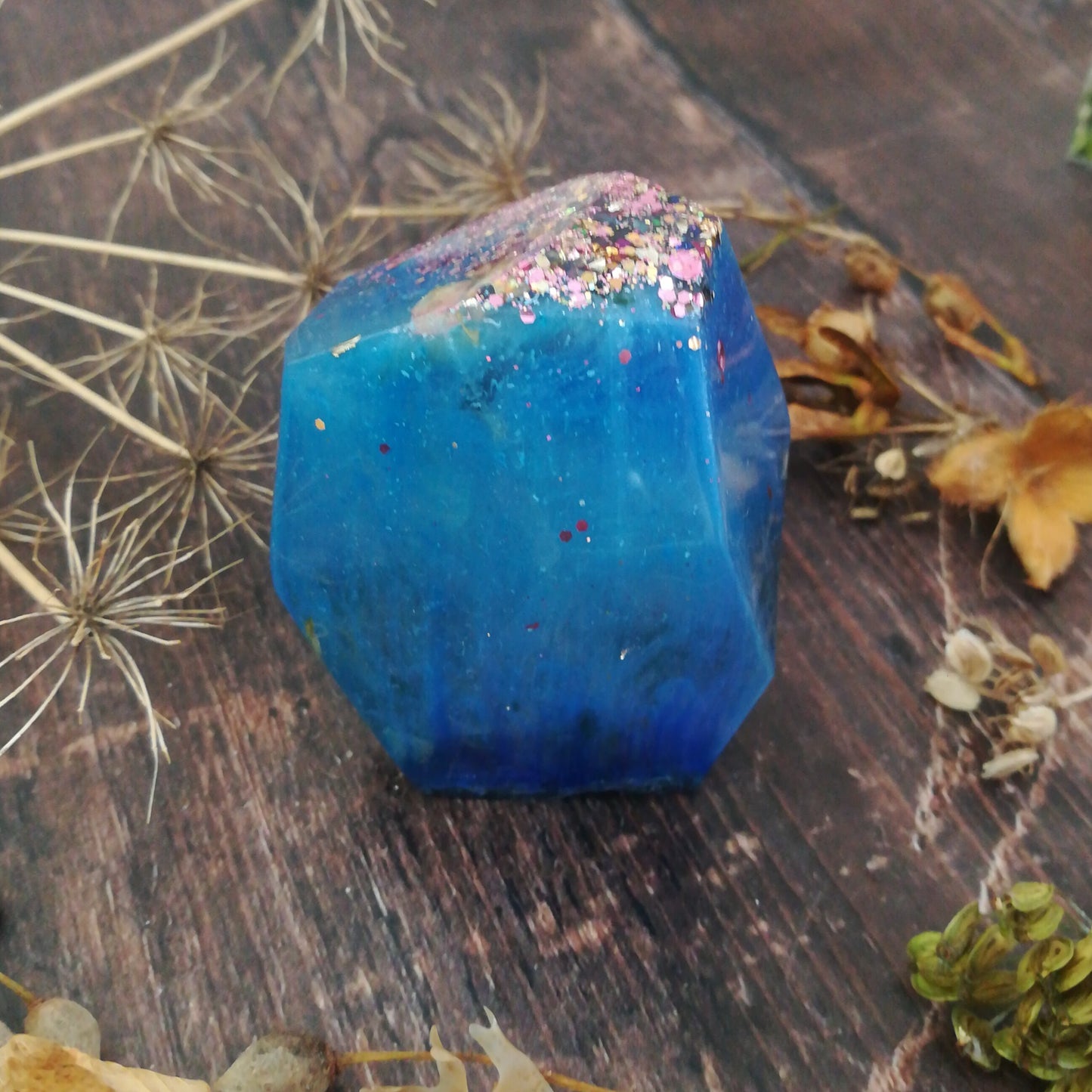 Blue Faux Crystal Ornament