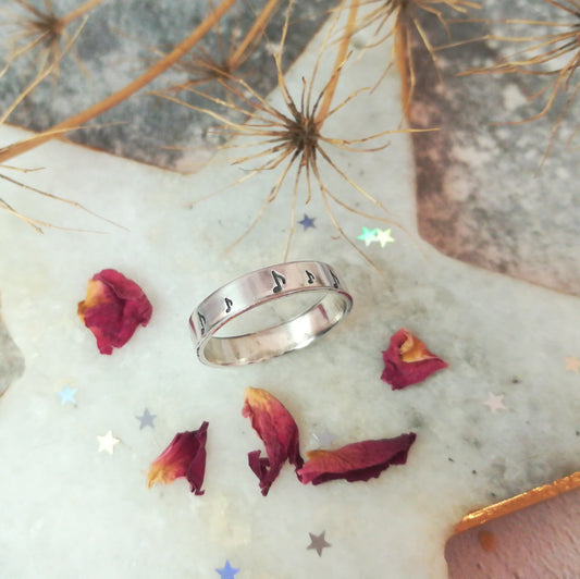 Musical Note Sterling Silver Ring