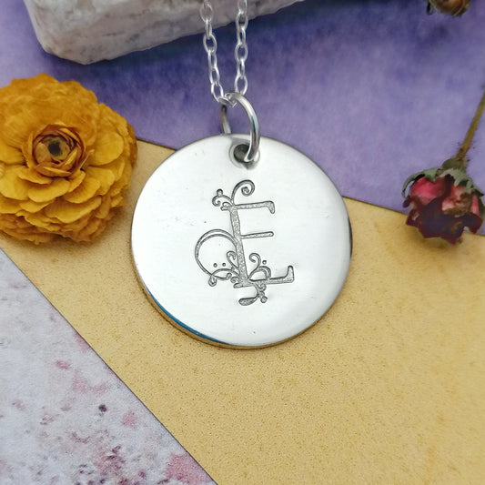 Personalised Floral Initial Necklace