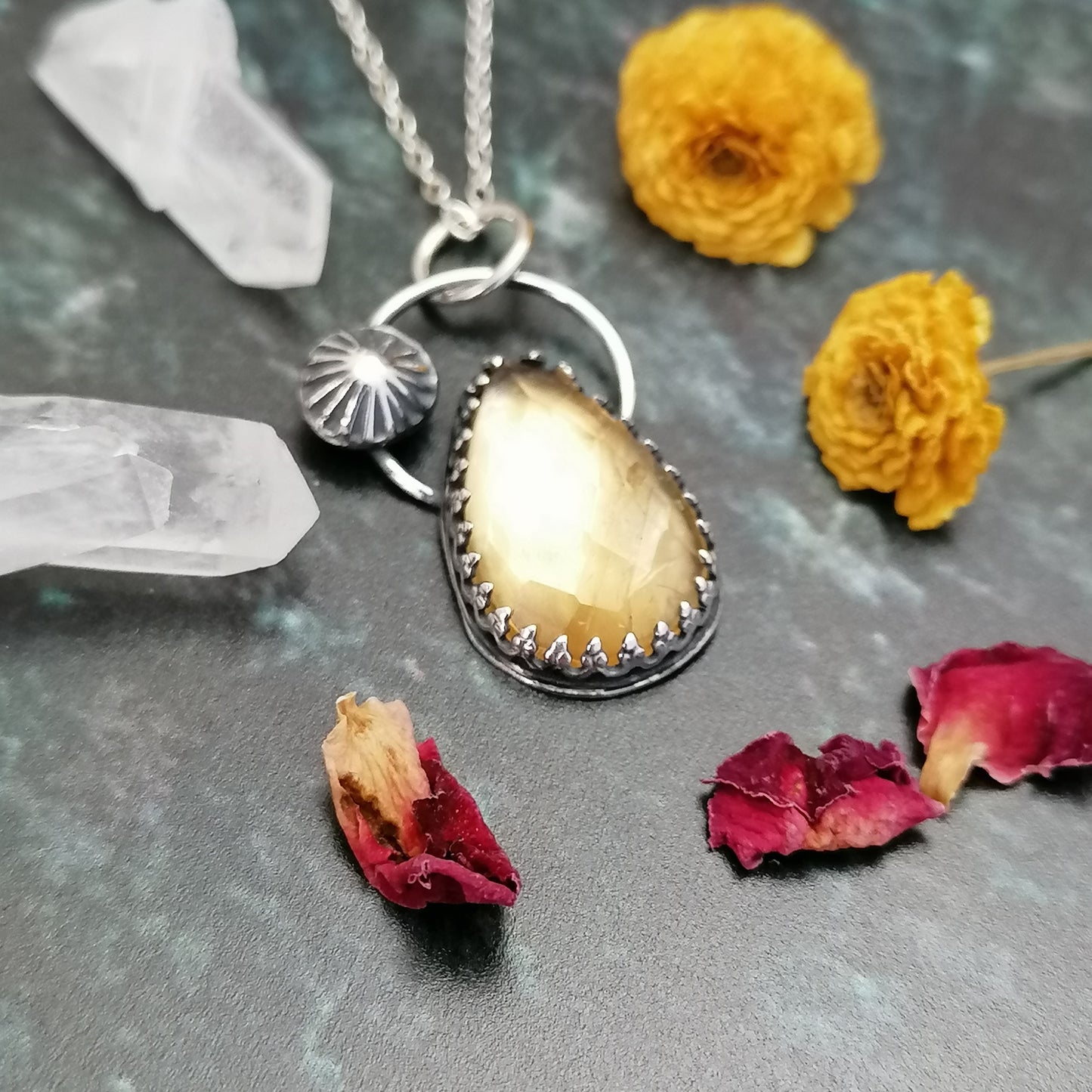 Citrine Sunburst Necklace
