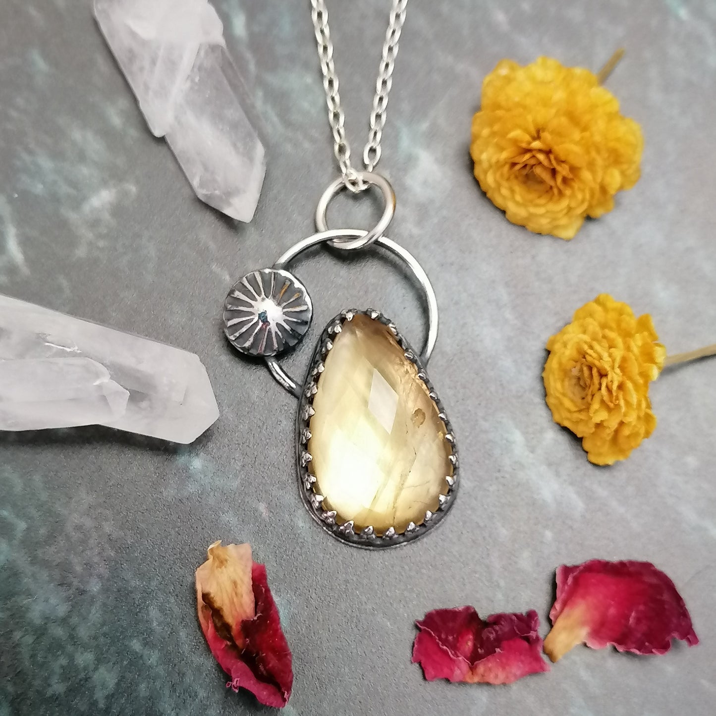 Citrine Sunburst Necklace