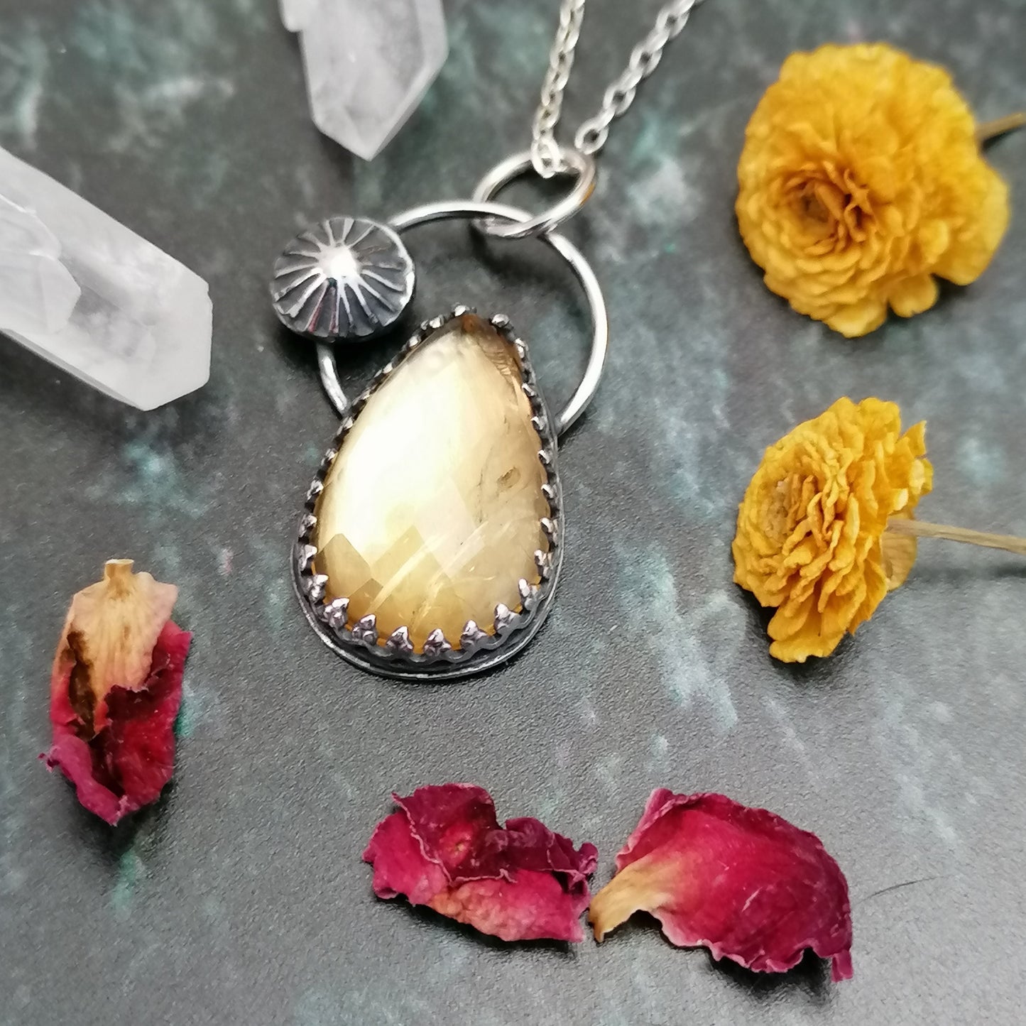 Citrine Sunburst Necklace