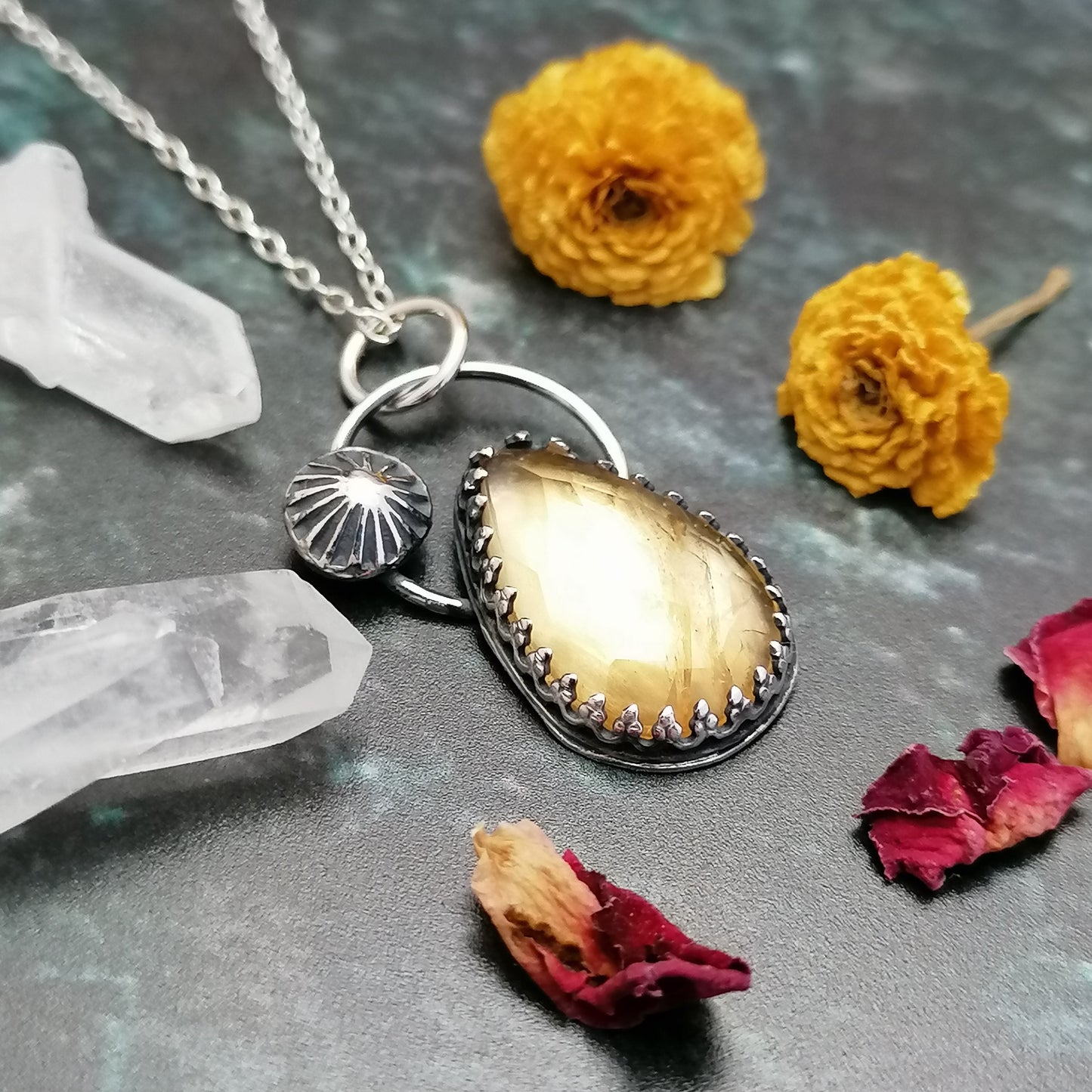 Citrine Sunburst Necklace