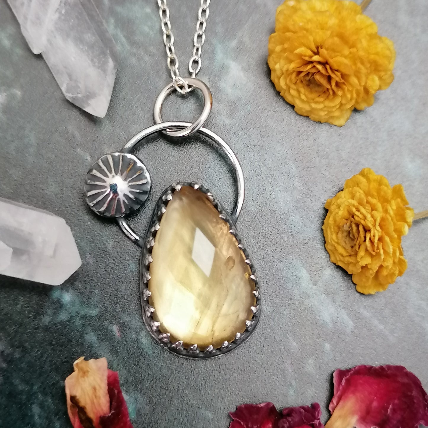 Citrine Sunburst Necklace