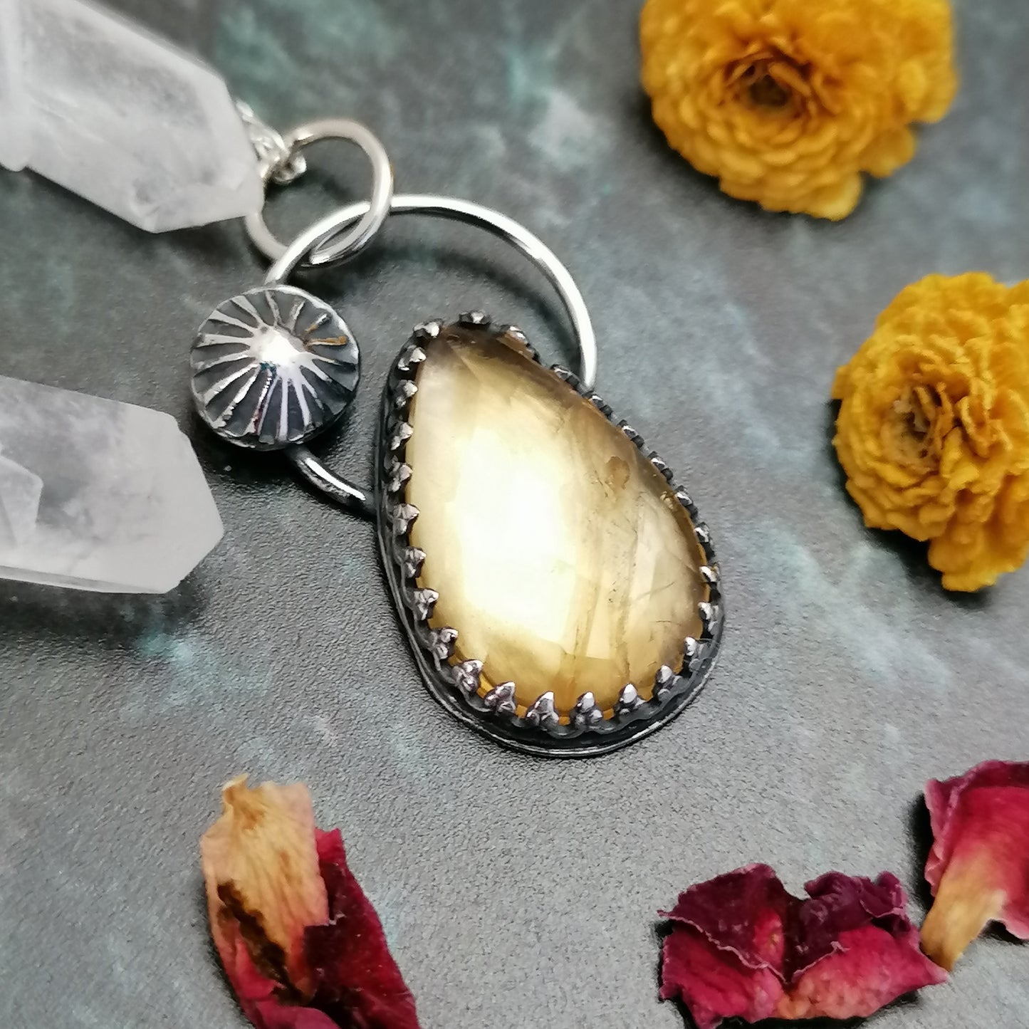 Citrine Sunburst Necklace