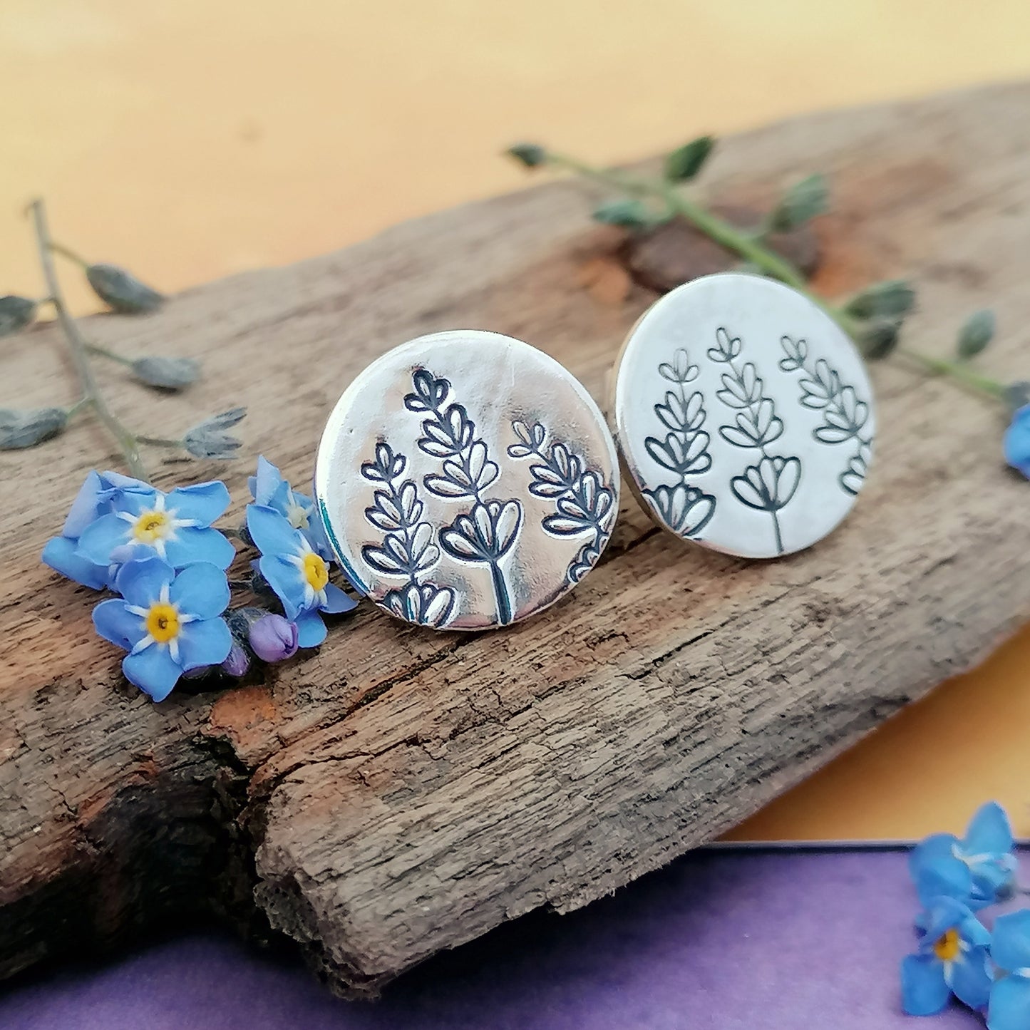 Lavender Stud Earrings