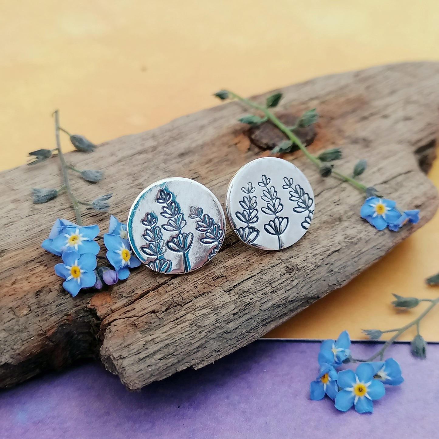 Lavender Stud Earrings