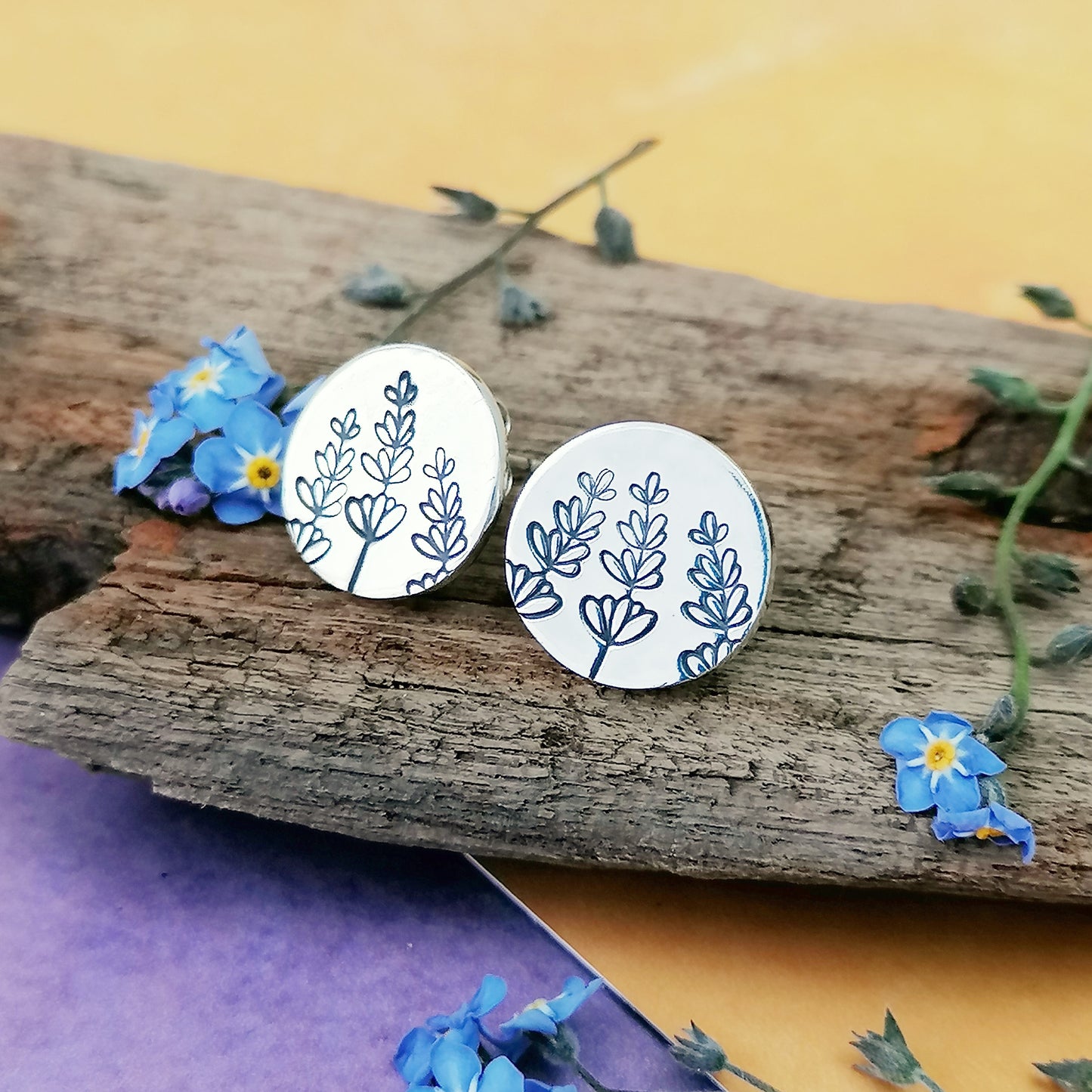 Lavender Stud Earrings