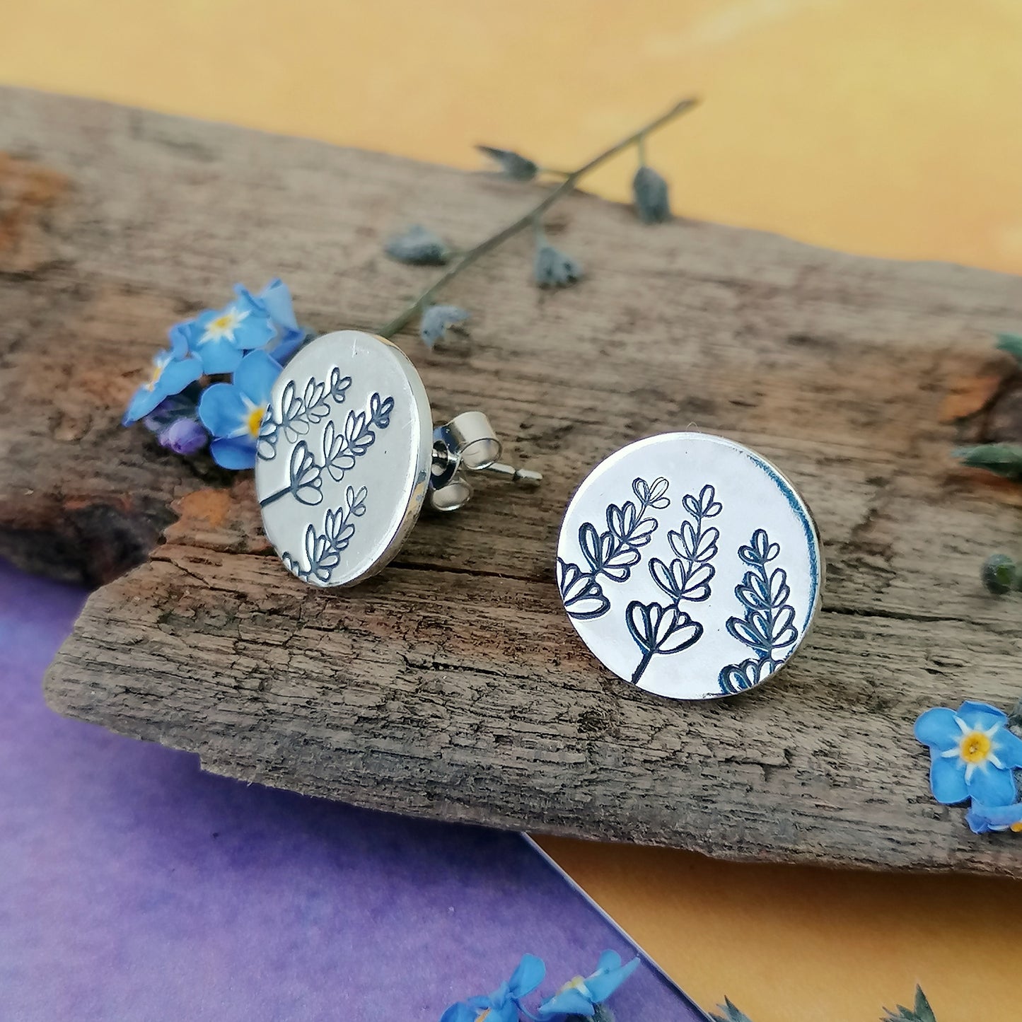 Lavender Stud Earrings