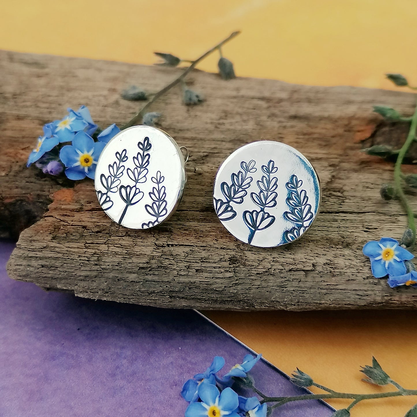 Lavender Stud Earrings