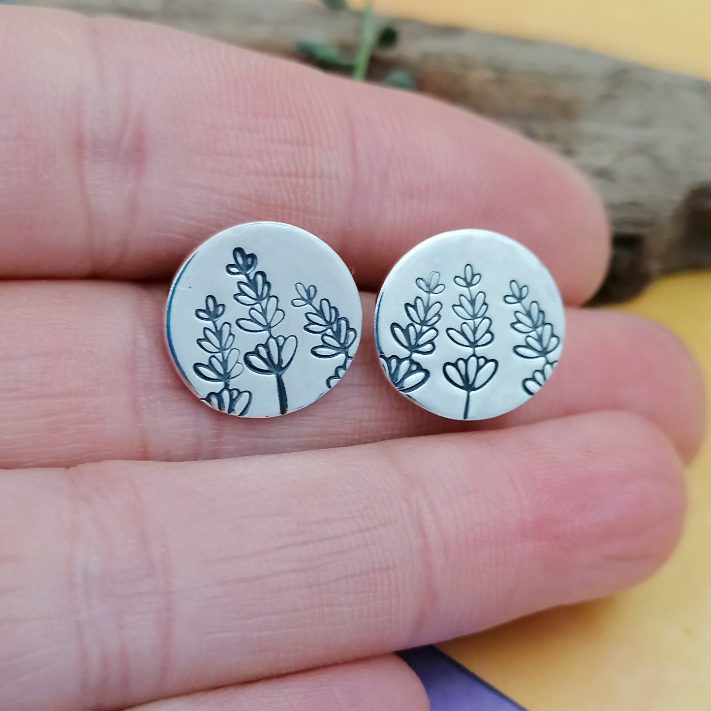 Lavender Stud Earrings