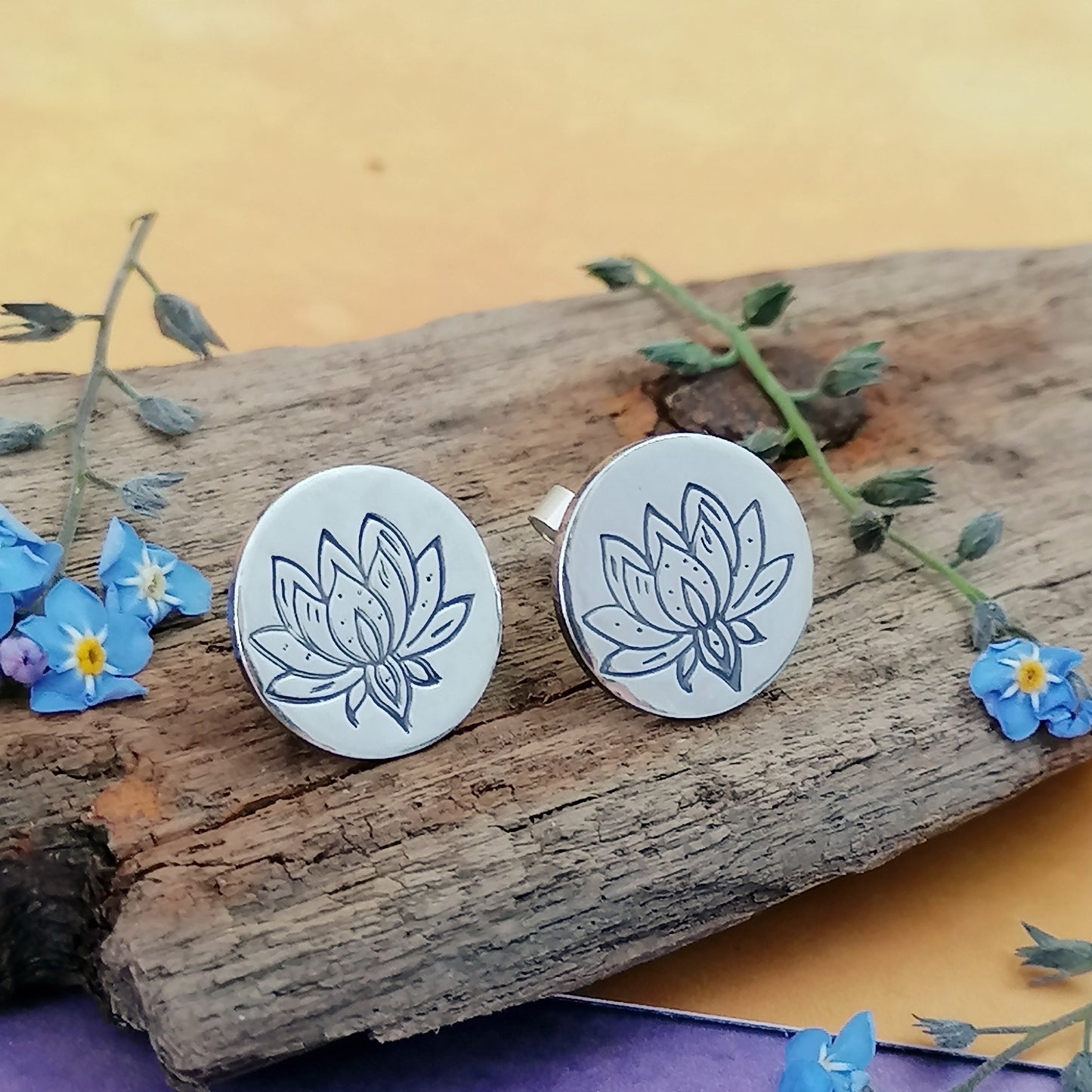 Lotus Stud Earrings