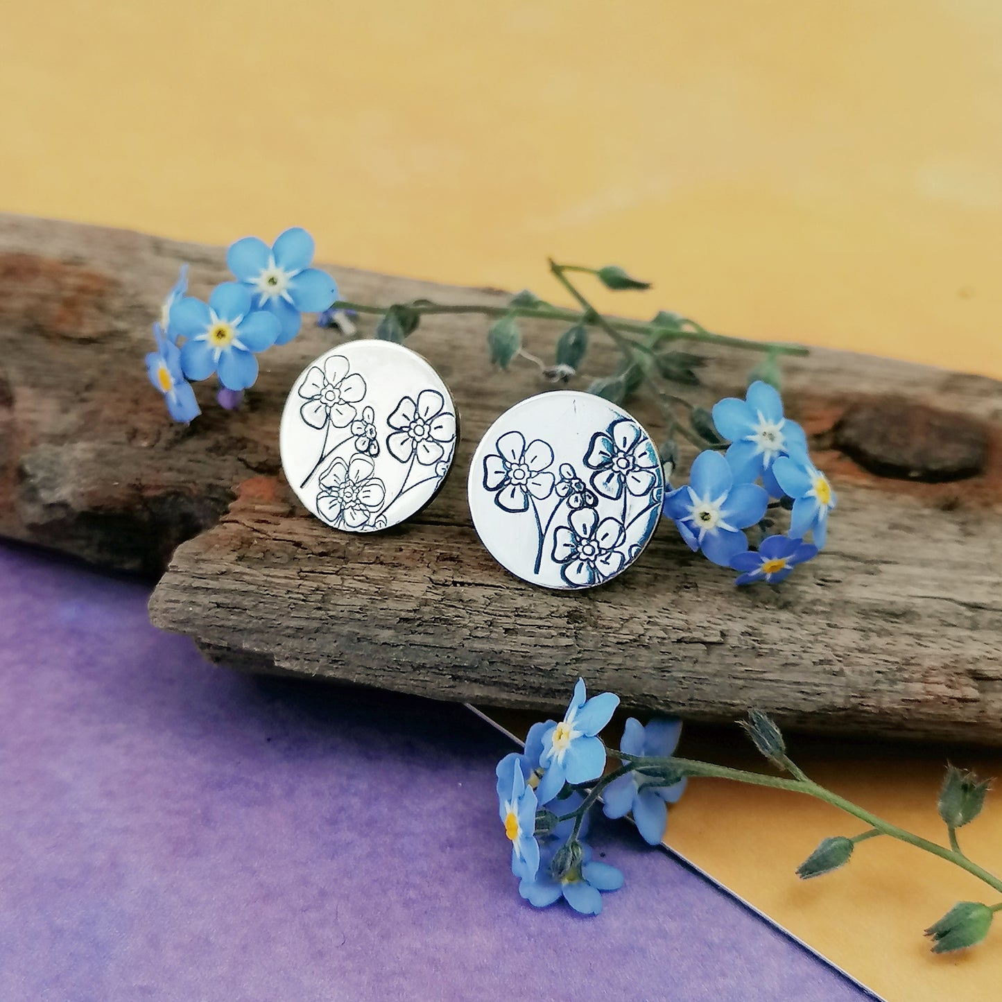 Forget-me-not Stud Earrings