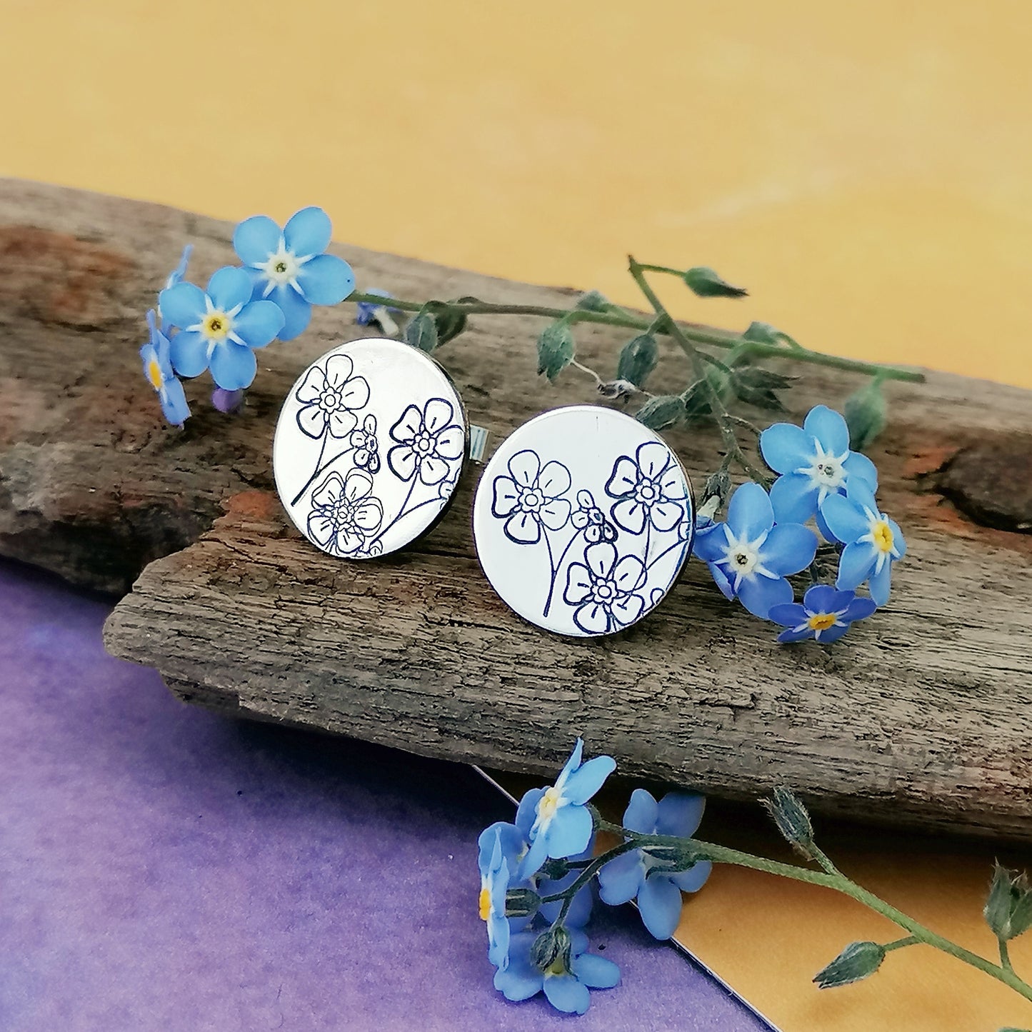 Forget-me-not Stud Earrings
