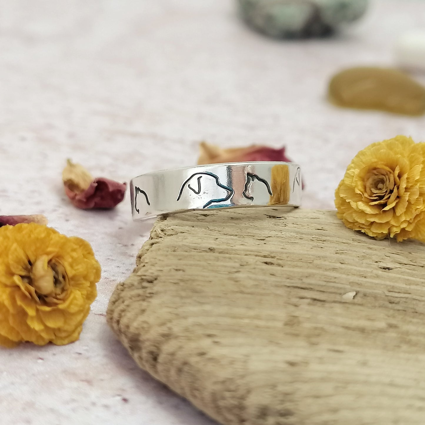 Cat Dog Sterling Silver Ring