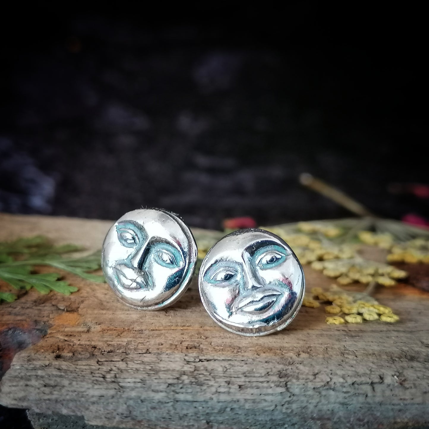 Man In The Moon Oversized Stud Earrings