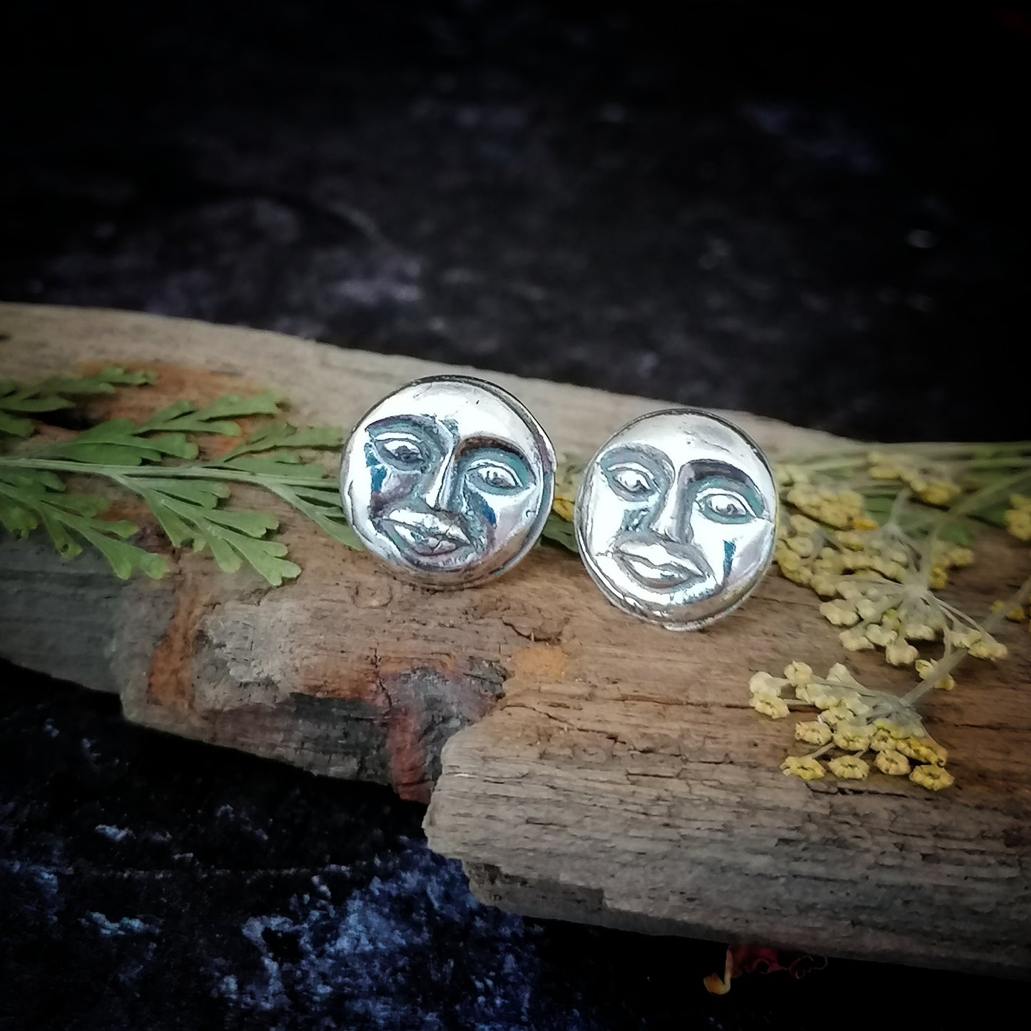 Man In The Moon Oversized Stud Earrings
