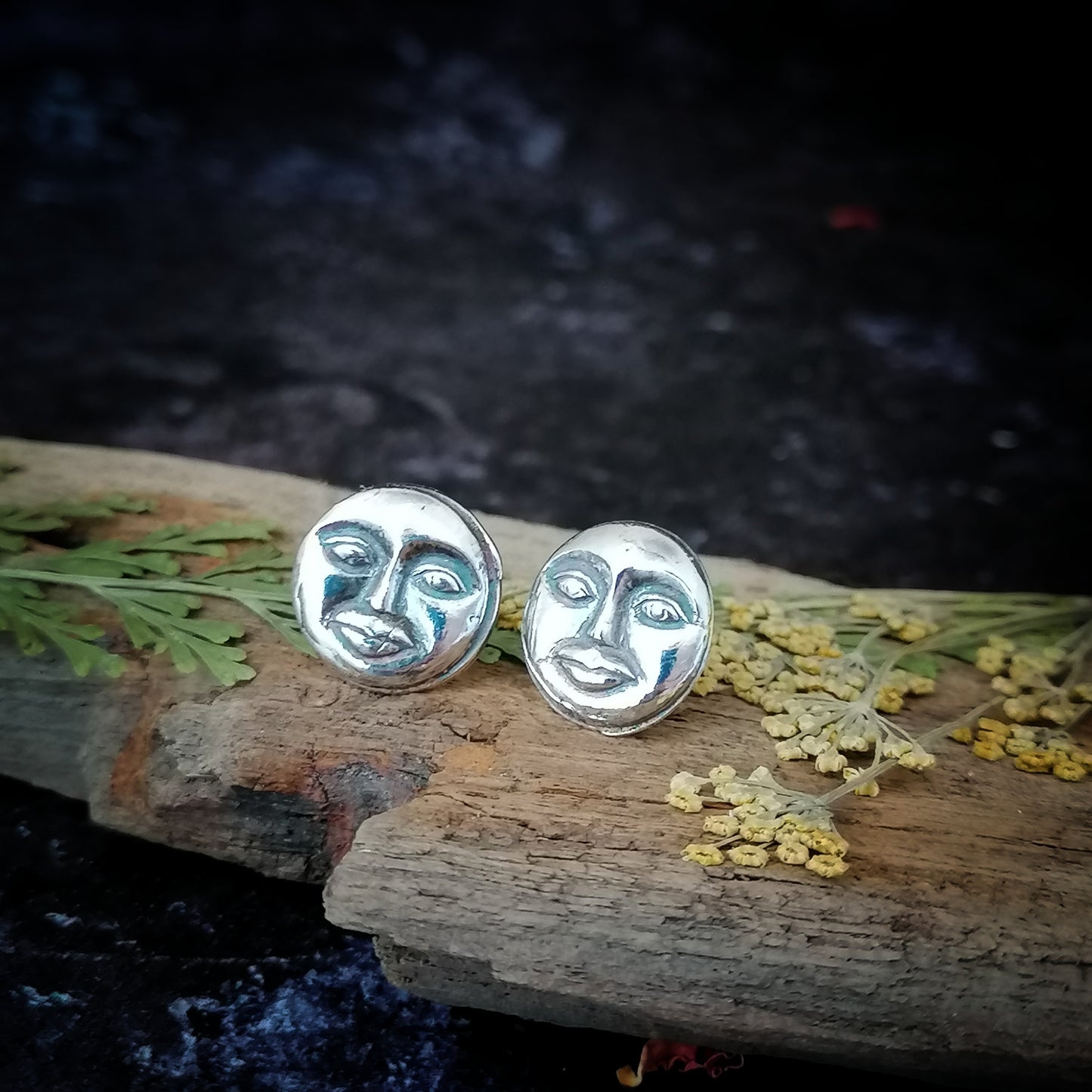 Man In The Moon Oversized Stud Earrings