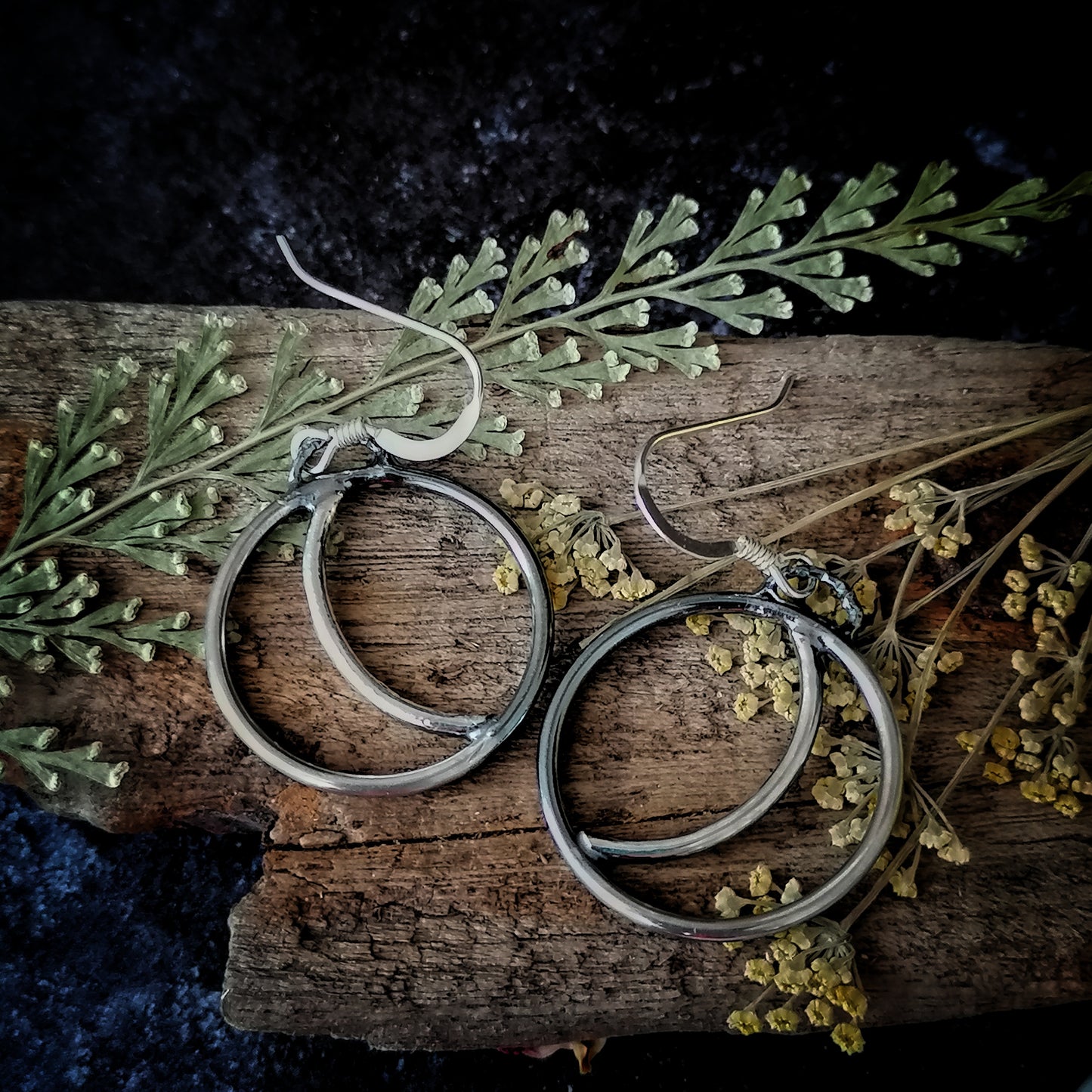 Crescent Moon Dangle Earrings