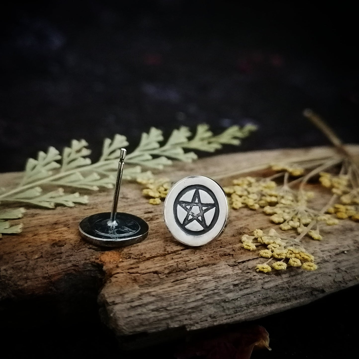 Pentagram Stud Earrings