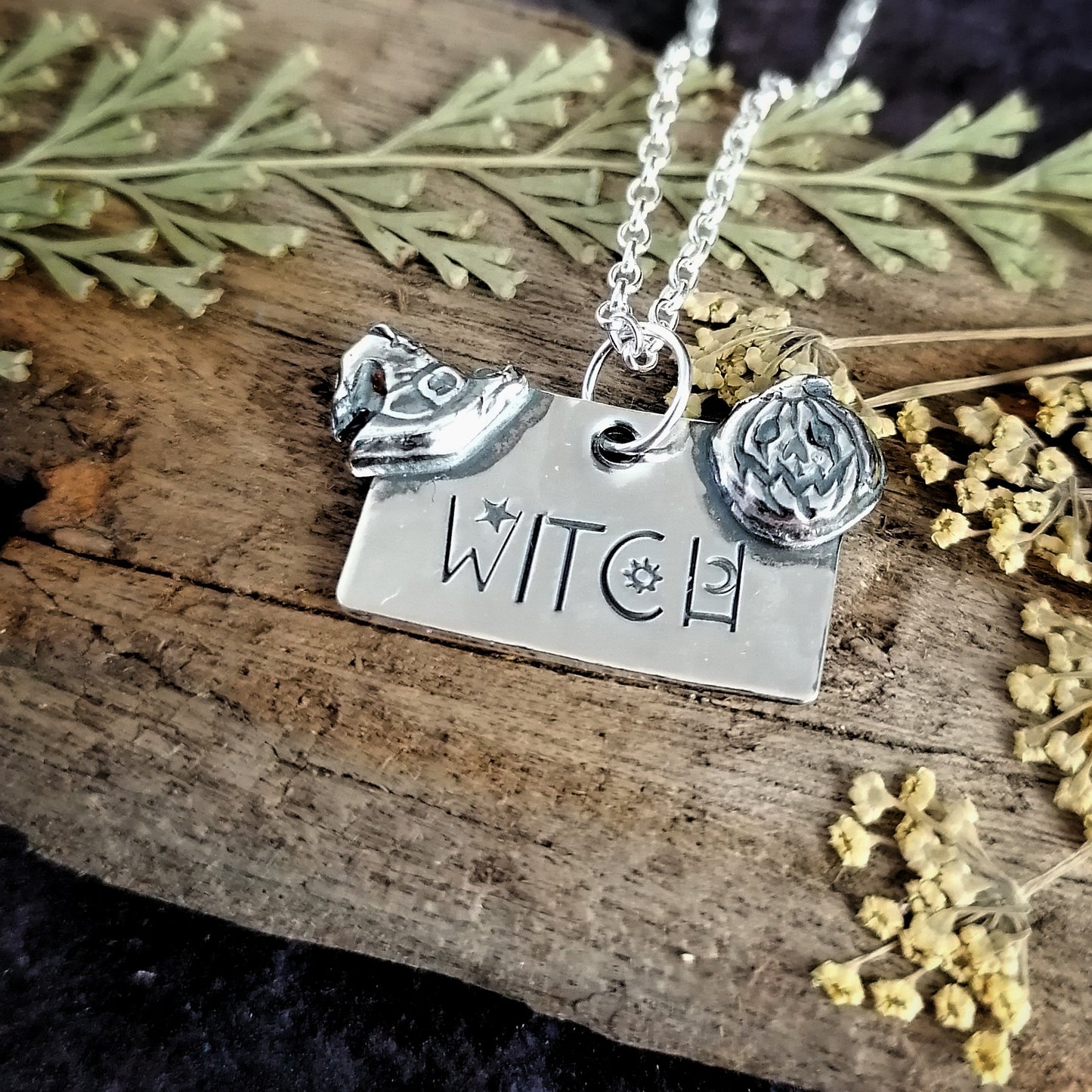 Witch and Witches Hat Necklace