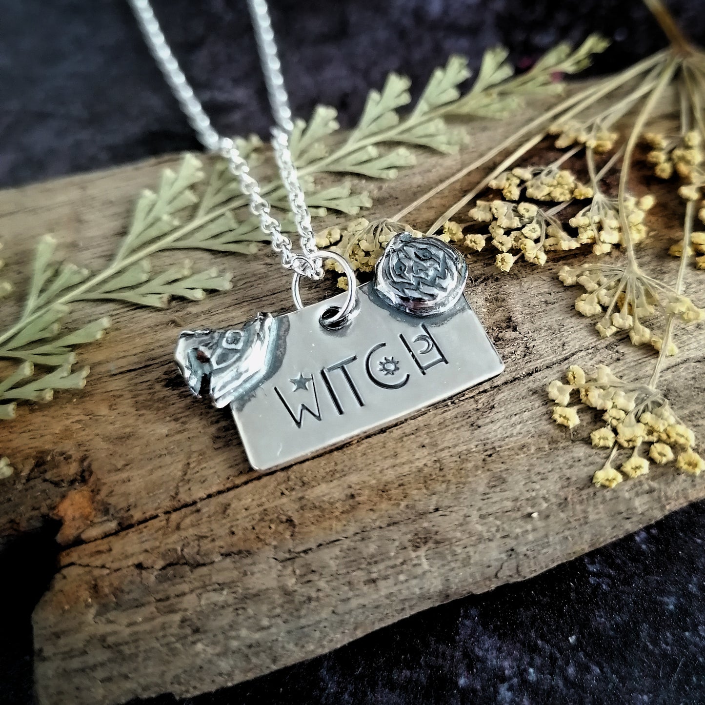 Witch and Witches Hat Necklace