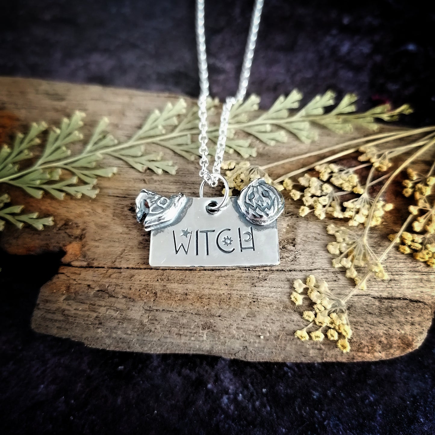 Witch and Witches Hat Necklace